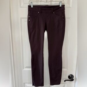 Athleta Women's SP Pull On Athleisure Pants Pockets Studs Plum